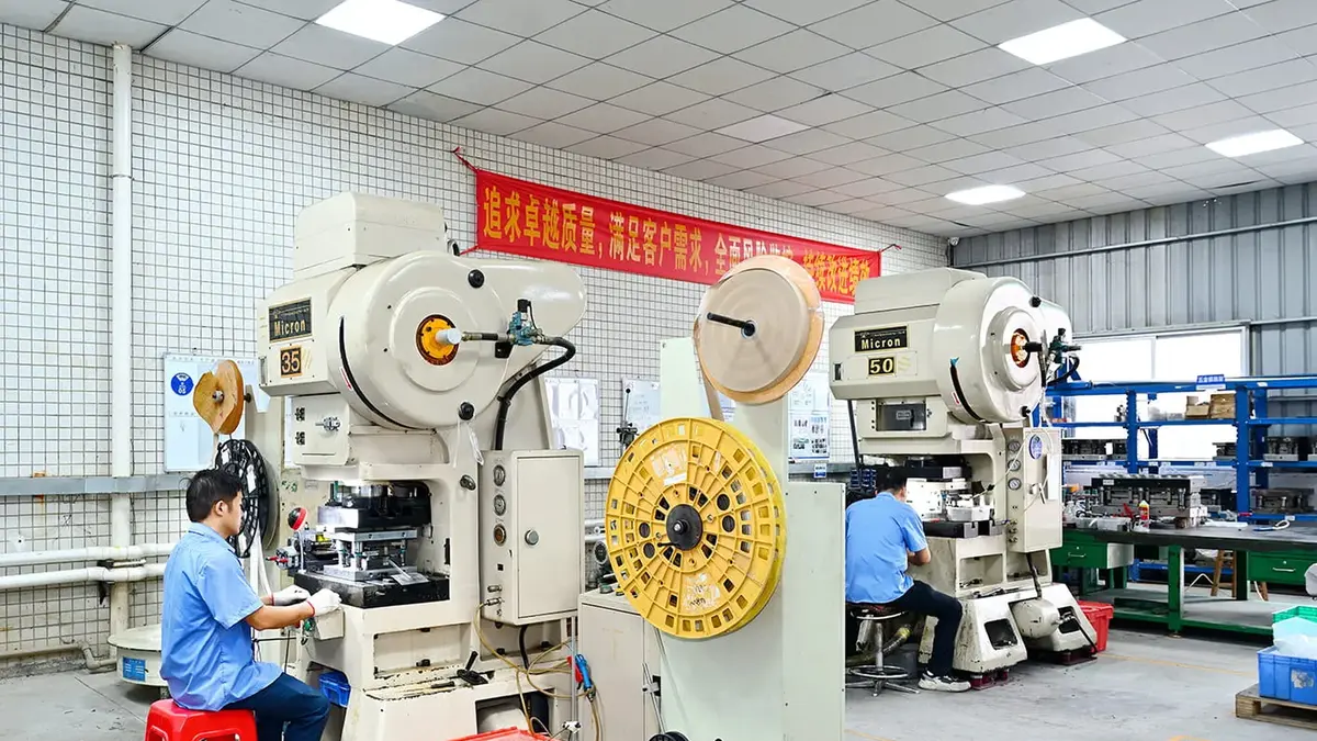 ZHENLI high-speed press in the stamping shop